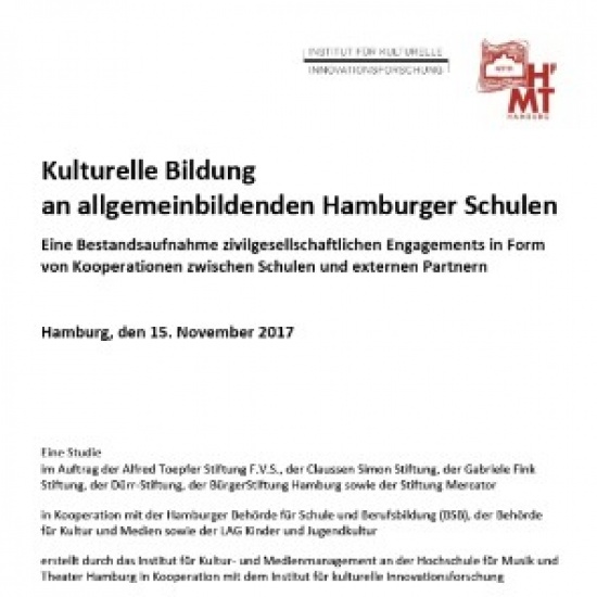 Aktuell: Studie  »Kulturelle Bildung an allgemeinbildenden Hamburger Schulen«